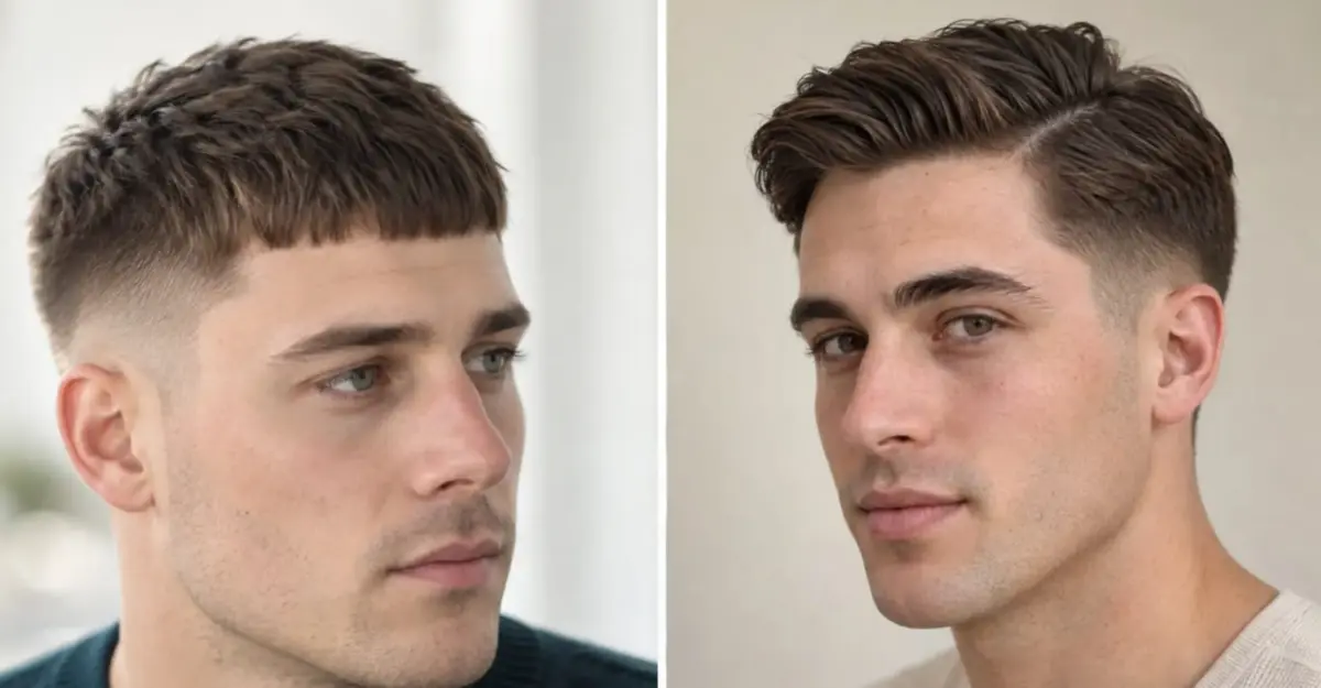 22 mid fade haircuts for men collage showing skin, taper, and textured top styles