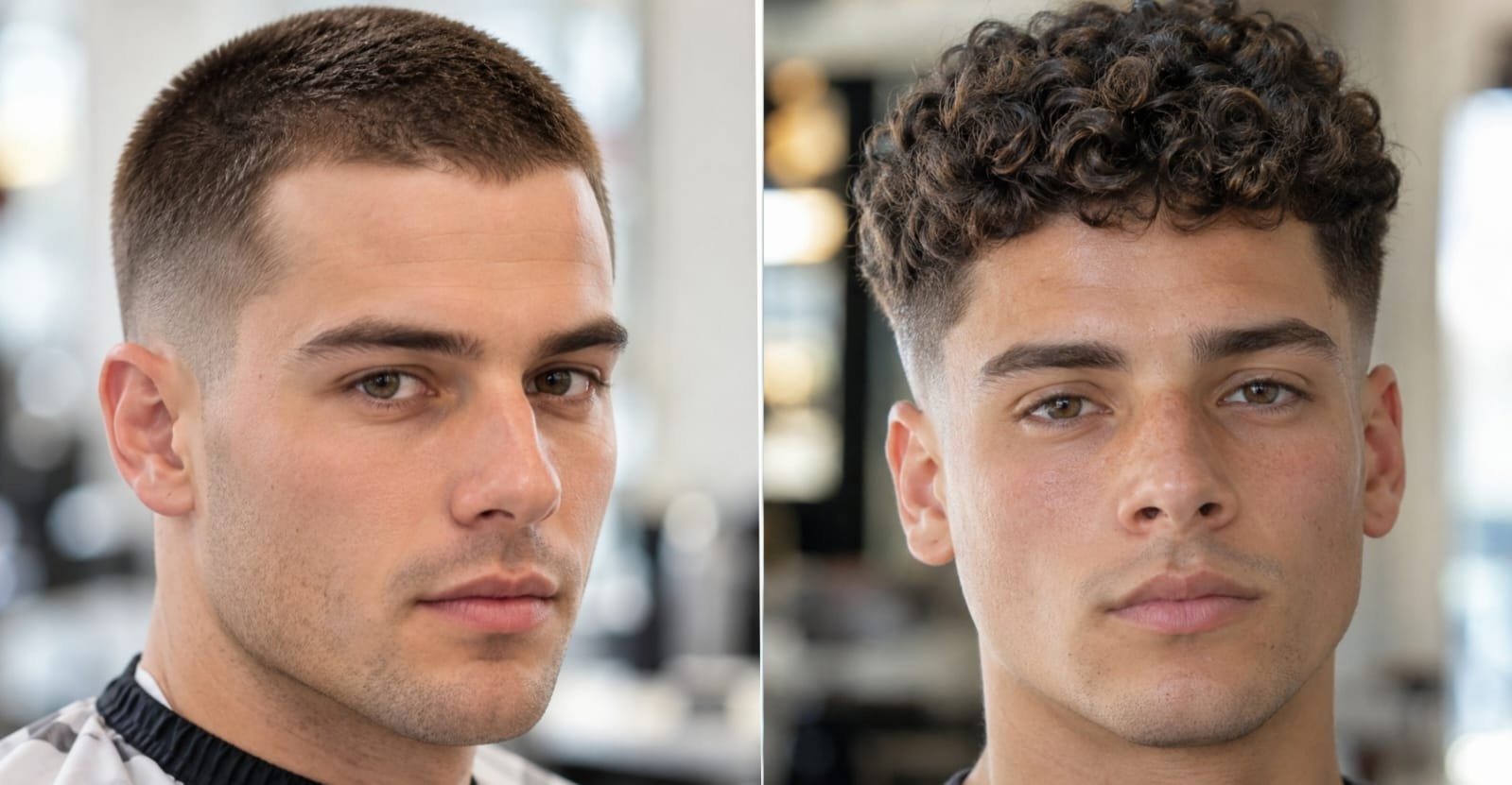Buzz cut for a big forehead with a low taper and natural hairline