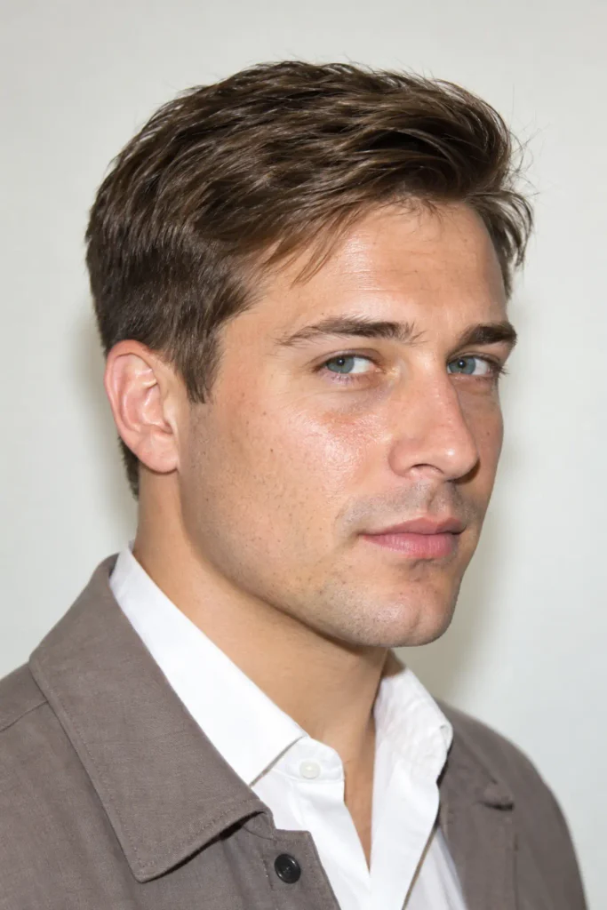 Classic business haircut with tapered sides