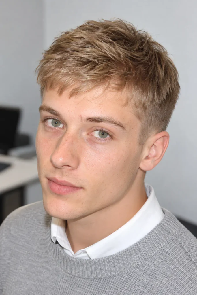 Short crop haircut for fine hair