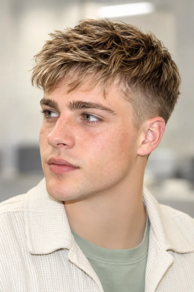 Textured crop haircut for men