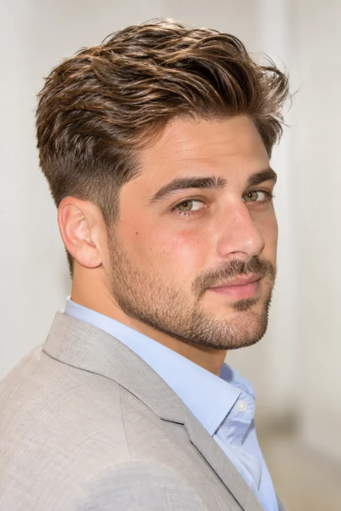 Thick hair business hairstyle for men