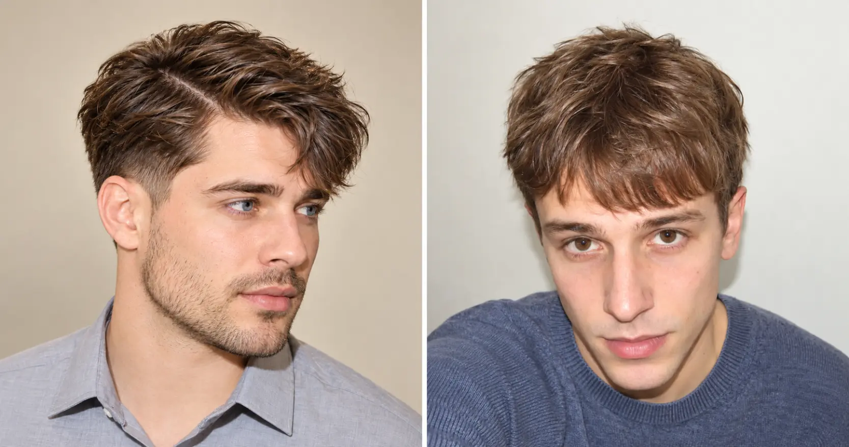 25 fluffy fringe hairstyles for men with textured tops and modern fades
